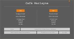 Desktop Screenshot of cafemarlayne.com
