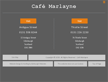 Tablet Screenshot of cafemarlayne.com
